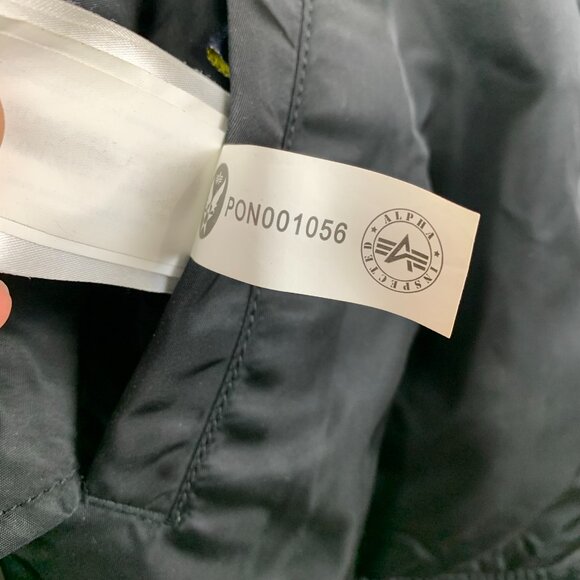 Alpha Industries Mens MA-1 Heritage Bomber Jacket Medium Slim Fit Black Full Zip - Picture 11 of 14